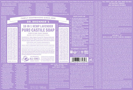 Dr. Bronner's Liquid Castile Soap, Lavender