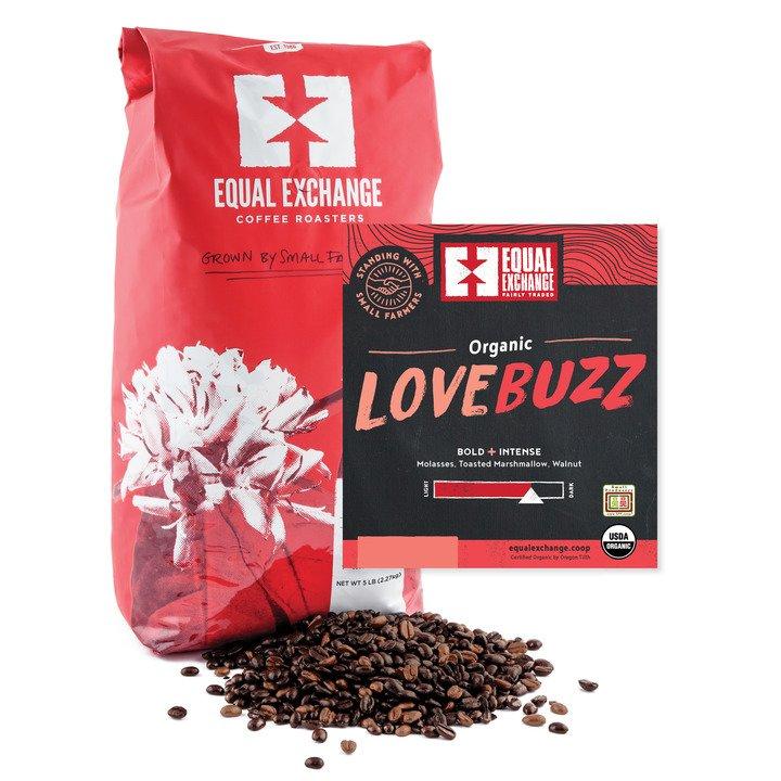 Equal Exchange, Love Buzz Coffee, Med.-Dark Blend, Organic