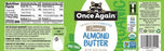 Almond Butter, Roasted, No Salt, Organic