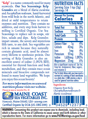 Kelp, Granule Blend, Sea Seasoning, Organic  by Maine Coast Sea Vegetable